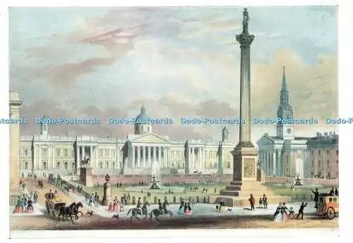 D265611 National Gallery A View of the National Gallery and Trafalgar Square cir