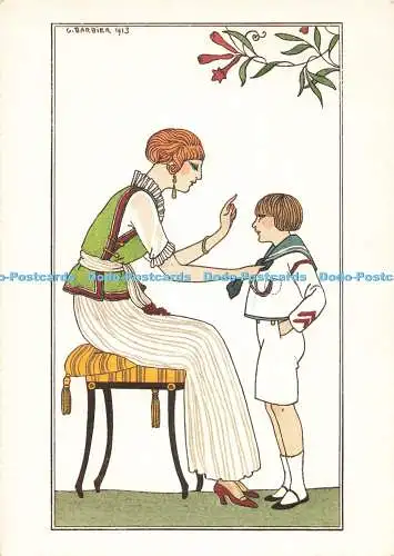 D272250 Japanische Bluse über Faltenrock George Barbier Dover Publications Ste