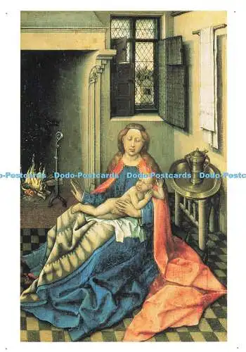 D270380 St Petersburg Die Eremitage Museum Die Jungfrau und das Kind vor einem Fi