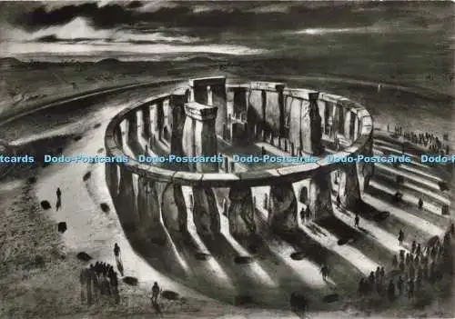 D265620 Wiltshire Stonehenge Ein Blick von Osten zeigt Stonehenge wie es könnte