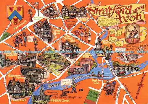 D265622 Stratford upon Avon Map Lilywhite Ltd