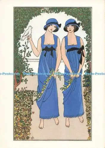 D272258 Leinen Gartenkleid mit Samt Taillenband MFN Dover Publications Steve