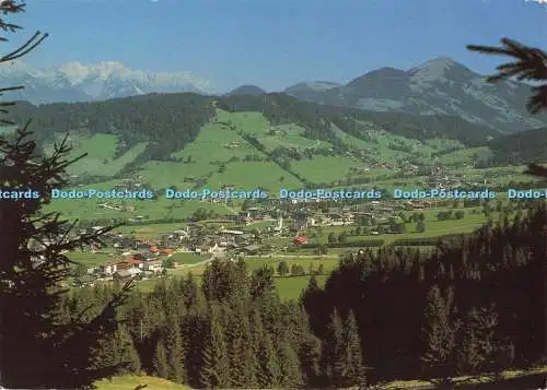 D267182 Niederau Wildschönau Tirol Blick gegen Wilden Kaiser u Hohe Salve Chizza