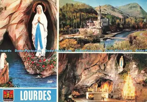 D267189 Lourdes Die Erscheinung Die Basilika Die Grotte A Doucet Mexichrome Multi