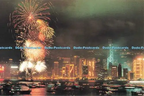 D265683 Hong Kong Firework Night Scene D S Offset Printing Co