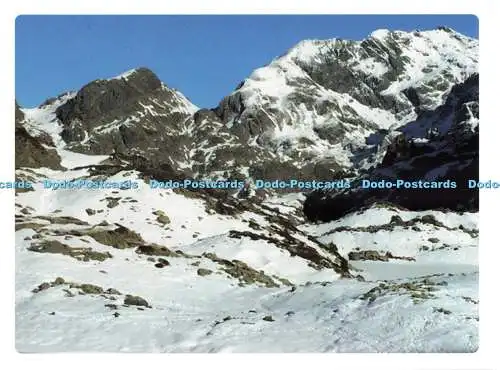 D267205 Blick auf die verschneiten Berge Touchnote