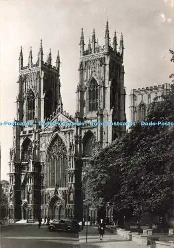 D265817 York Minster Yorkshire West Front Gordon Fraser Karte W J grün