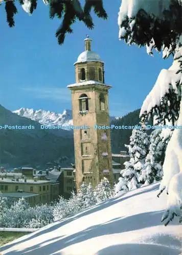 D272468 St Moritz Der Alte Kirchturm Hans Steiner 1965