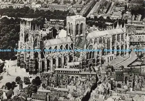 D265865 York Minster Yorkshire Luftaufnahme Gordon Fraser Karte W J grün