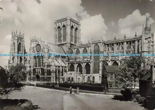 D265866 York Minster Yorkshire South Front Gordon Fraser Karte W J grün