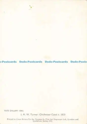 D265882 Tate Gallery Chichester Canal c 1830 Fine Art Engravers Ltd J M W Turner