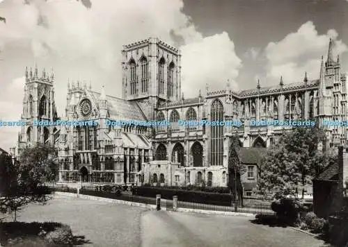 D265883 York Minster Yorkshire South Front Gordon Fraser Karte W J grün