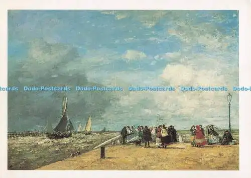 D272527 Der Steg in Trouville 1869 Glasgow Museen und Kunstgalerien Eugene Bou
