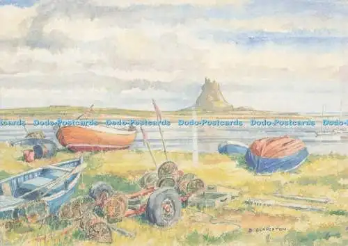D272551 Lindisfarne Castle and Harbour Barry Claughton 2008