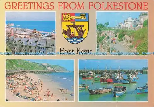 D272555 Grüße von Folkestone East Kent J Salmon Ltd Kameracolour Multi View