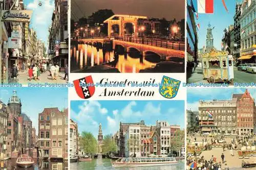 D270821 Groeten Uit Amsterdam Kalverstraat Euro Color Cards Multi View