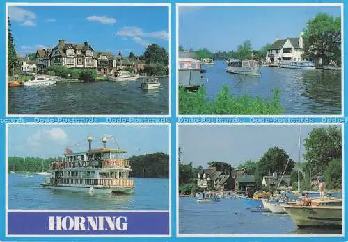 D272705 Horning on the Norfolk Broads Swan Inn The Ferry Inn Boats and the River
