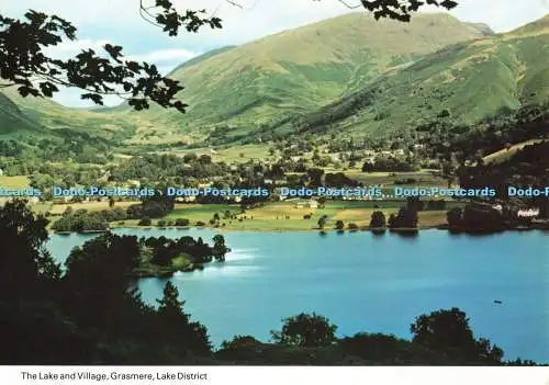 D270839 Lake District The Lake and Village Grasmere E T W Dennis E Salvesen 1992