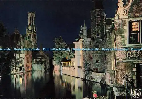 D270841 Brügge Beleuchtung des Quai du Rosaire Ern Nels Thill