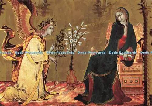 D270842 Firenze Galleria Uffizien Simone Martini The Annunciation Detail Giusti di