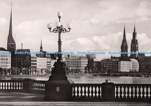 D272749 Hamburg Stadtblick von der Lombardsbrücke Andres und Co 1971