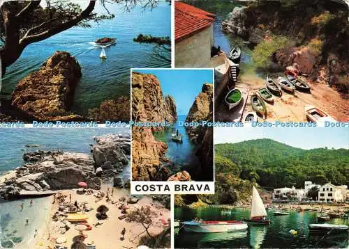 D267634 Costa Brava Campana Puig Ferran Postales Farbe CYP 1968 Mehrfachansicht
