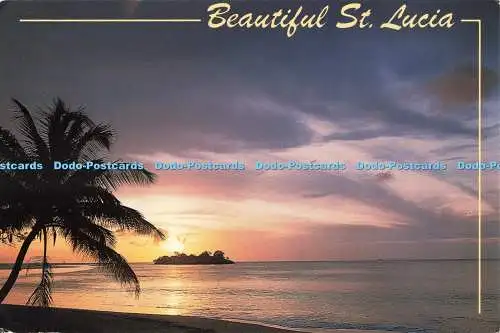 D267639 Schöner Sonnenuntergang in St. Lucia auf Rat Island Choc Bay Noah Arkade H S Crocker
