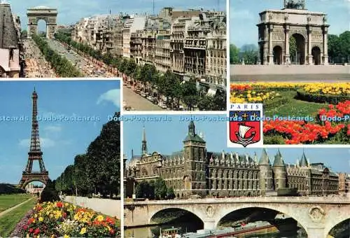 D266135 Paris L Avenue des Champs Elysees l Arc de Triomphe La Tour Eiffel Chant
