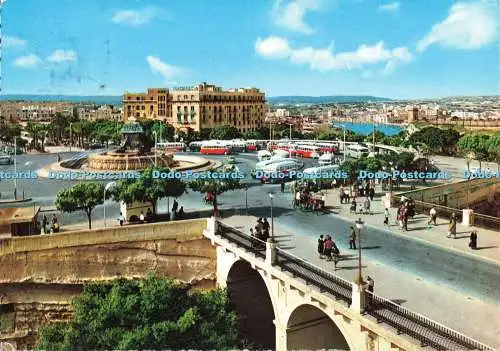 D266136 Malta Floriana Bus Terminus und Triton Fountain Malta Import und Export