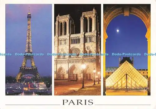 D267645 Paris La Tour Eiffel Notre Dame Yvon 2001 Multi View