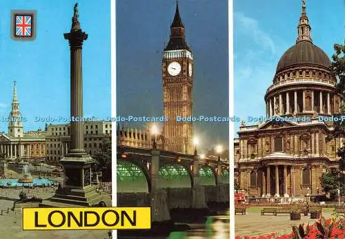 D266206 London Trafalgar Square Big Ben St Paul Cathedral Fisa I G Multi View