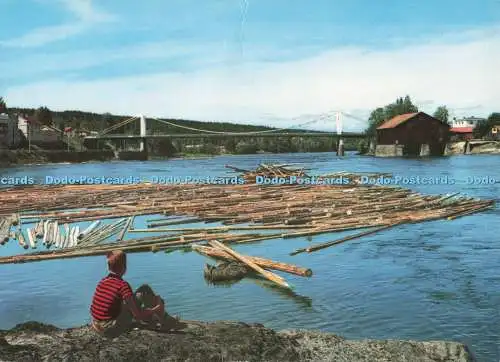 D267716 Norwegen Die Brücke über den Fluss Glomma Aune Ultra