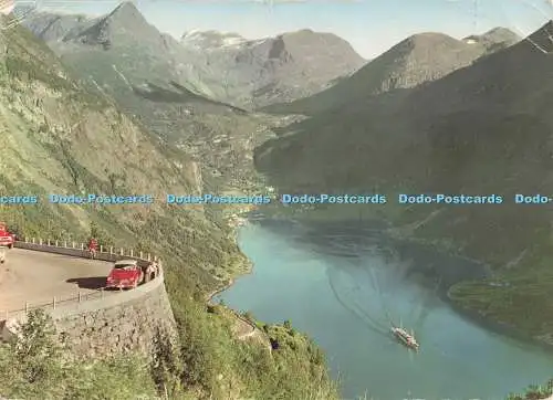D267743 Norwegen Geiranger und der Berg Dalsnibba Aune Ultra 1961