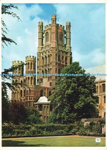 D271046 Ely Cathedral West Tower From The Old Dekany Garden Walter Scott