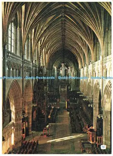 D271196 Exeter Cathedral Quire aus Ostfenster Walter Scott