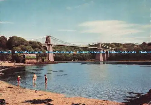 D273049 Menai Hängebrücke North Wales Valentine and Sons Ltd Welsh Pictori