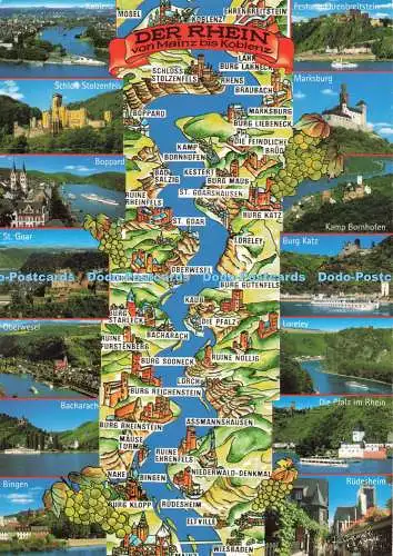 D271206 Der Rhein von Mainz Bis Koblenz Boppard Rahmel Multi View
