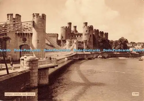 D267975 Conway Castle and Bridge Photochrom