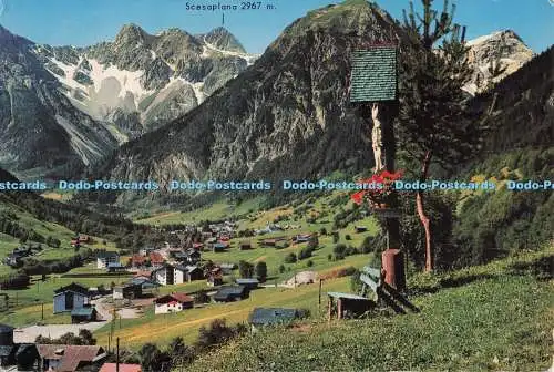 D273105 Marke Vorarlberg Osterreich mit Zirmenkopf 2812m Scesaplana 2967m Mott