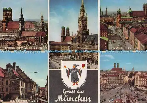 D273160 Gruss aus München Karlsplatz Ludwigstraße Rathaus Multi View