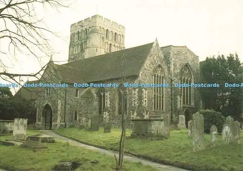 D268060 Sandwich Die Pfarrkirche St. Clemens mit ihrem feinen zentralen normannischen To