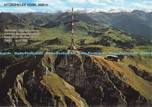 D273171 Kitzbüheler Horn 2000m Gipfelhaus Motiv mit Zentralalpen Alpenluftbil