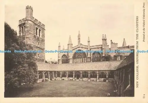 D268083 Oxford New College aus dem Kreuzgang The Oxford University Press