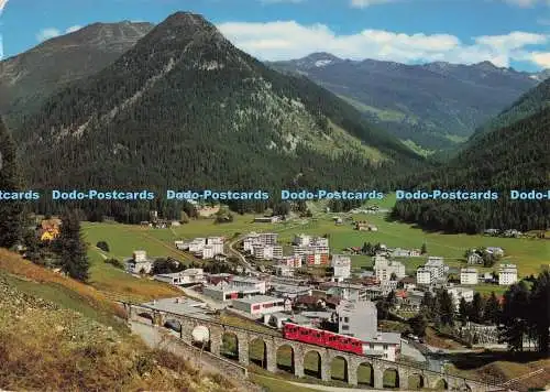 D273381 Davos 1560m mit Parsennbahn Blick ins Fluelatal Rud Sutter Nr 18297