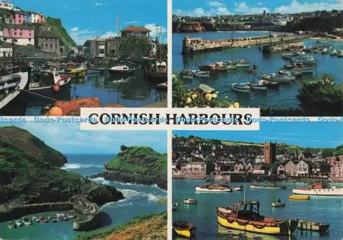 D273451 Cornish Harbours Mevagissey Newquay Boscastle St Ives John Hinde Ltd Mul