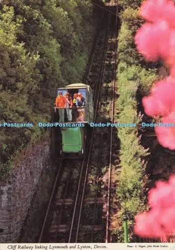 D273454 Devon Cliff Railway Looking Lynmouth and Lynton John Hinde Ltd E Nagele