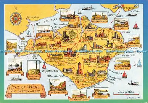 D268347 Isle of Wight The Garden Island W J Nigh