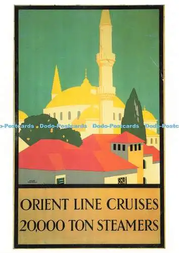 D271621 Orient Line Cruises Frank Newbould Drumahoe Grafik Postkarte Beric Tem