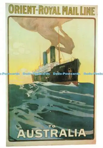 D271627 Orient Line Royal Mail nach Australien Drumahoe Grafik Postkarte Beric Te