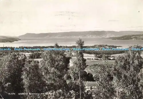D268366 Utsikt von Sportsfua ved Hamar Normans 1952